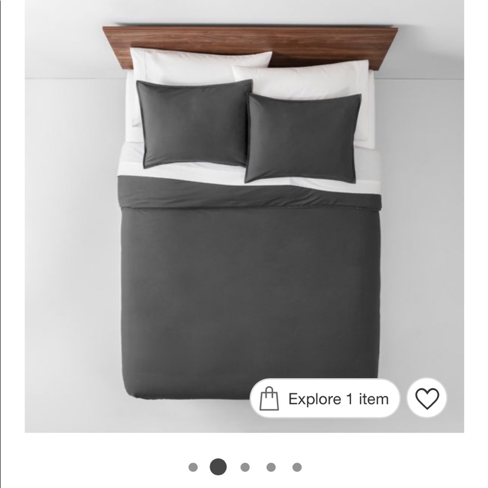 Gray Duvet Cover Sheet